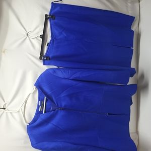 Preston &York blue women skirt suits size 8